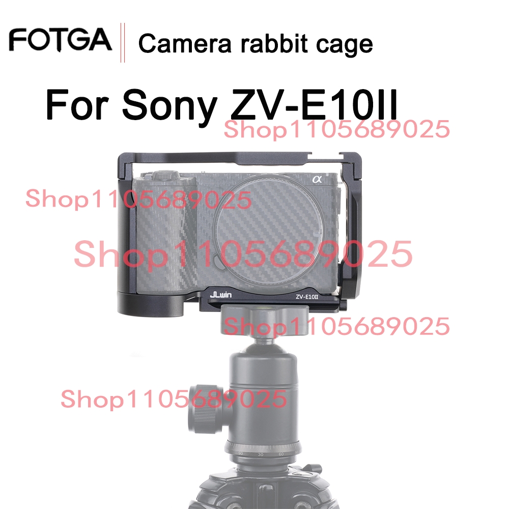 Sony Camera Zv-E10 - ZVE10II กล้องเคจพร้อมด้ามจับไม้ด้านบน ชุดเคจพร้อมแผ่นปลดเร็ว ป้องกันสำหรับกล้องโซนี่ ZV-E10 II