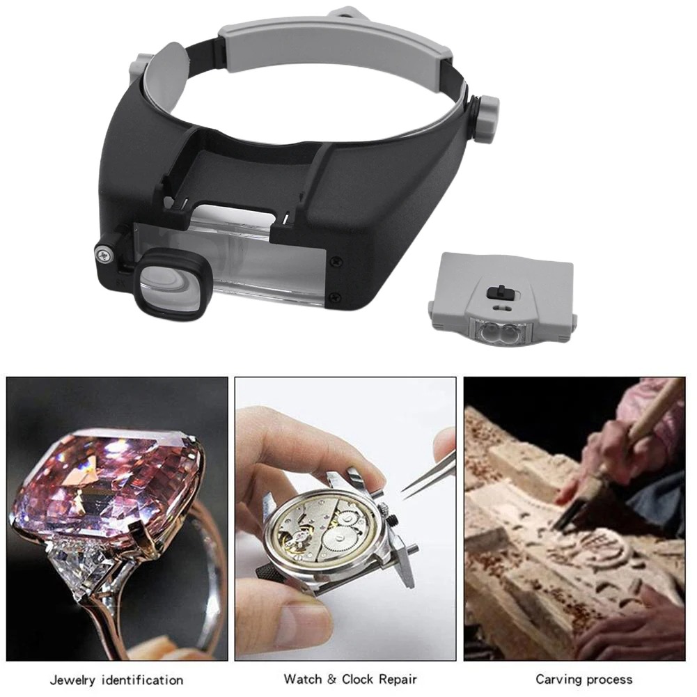 แว่นขยายแบบ LED ติดศีรษะ กำลัง - Electronics Repair Hobby บทวิจารณ์และราคา